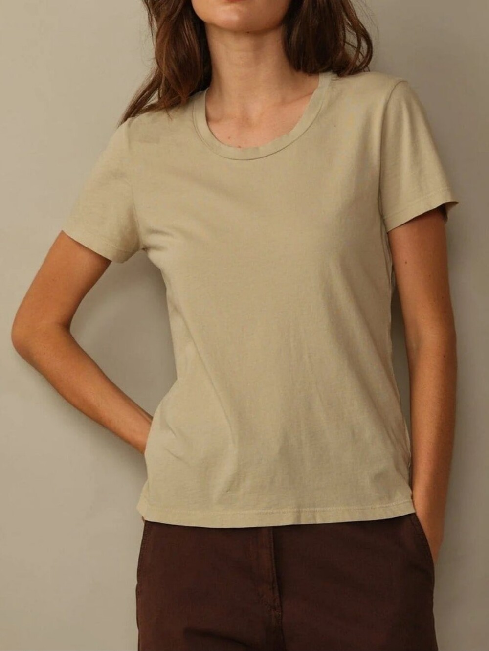 Road To Nowhere Organic Cotton Teresa Tee In Salt